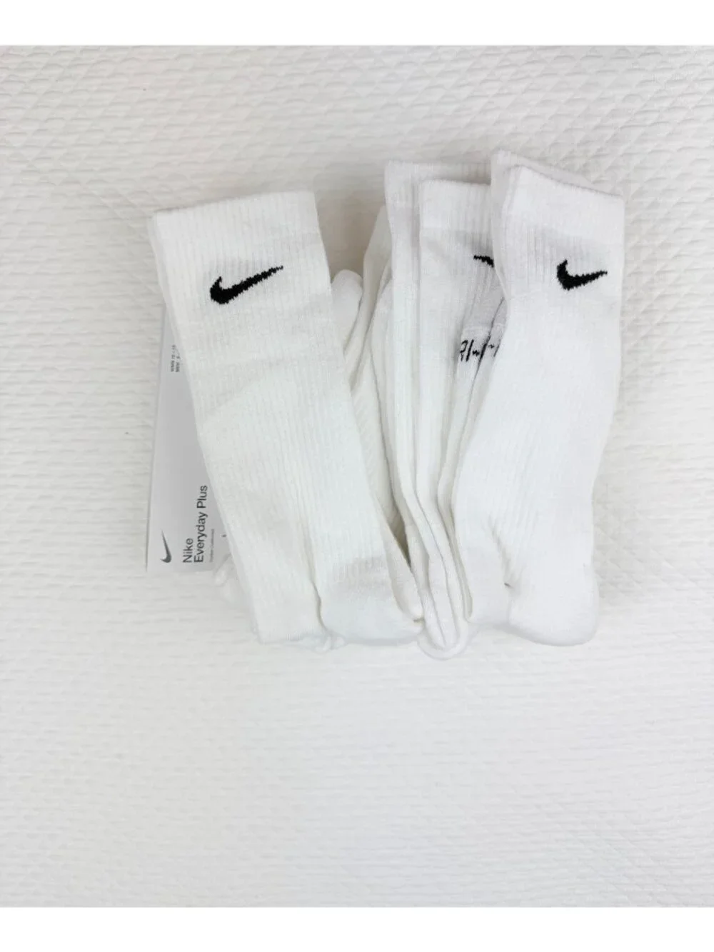 Nike Everyday Plus Dri-FIT Adult Mens Size L (8-12) Cushioned 6 Pair Crew Socks